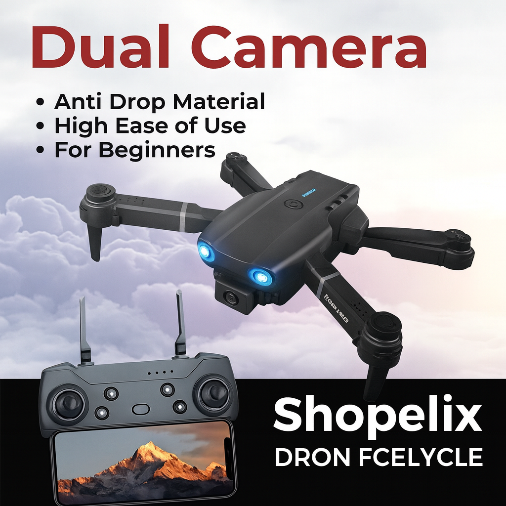 🚀 Dron Fxcycle Dual Camera – stabilny, składany i łatwy w obsłudze