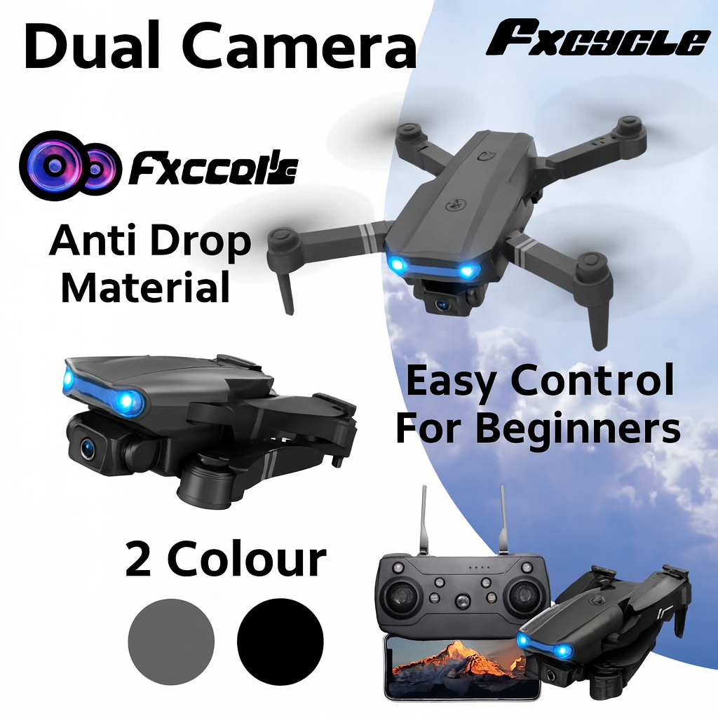 🚀 Dron Fxcycle Dual Camera – stabilny, składany i łatwy w obsłudze